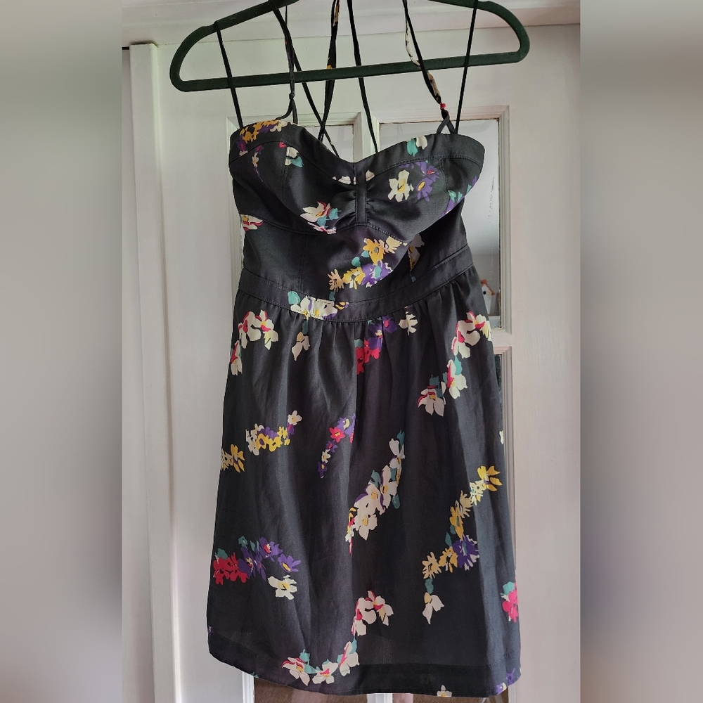 American Eagle Outfitters Black Floral Midi Dress